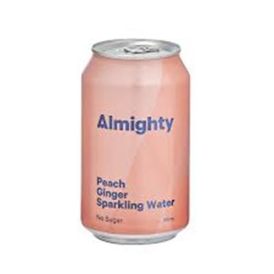 Almighty Peach Ginger sparkling water 330ml CAN